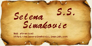 Selena Simaković vizit kartica